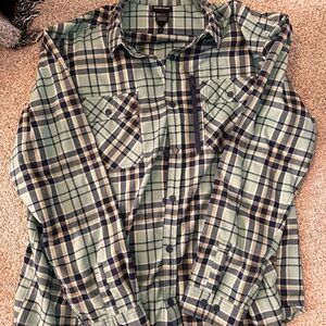 Burton Men's Multi-Color Plaid Button Down Shirt